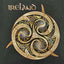 Khaki Celtic Knot V-neck Ladies T-shirt