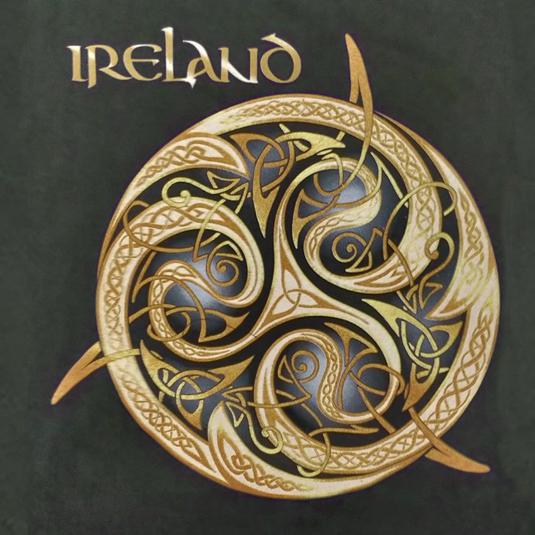 Khaki Celtic Knot V-neck Ladies T-shirt