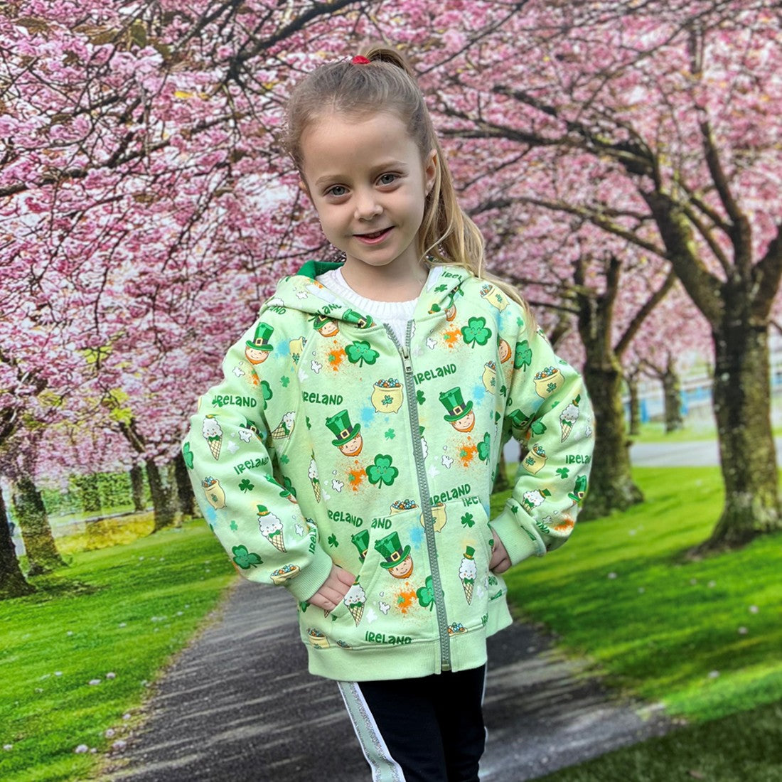 Kids All over Print zip up Hoodie