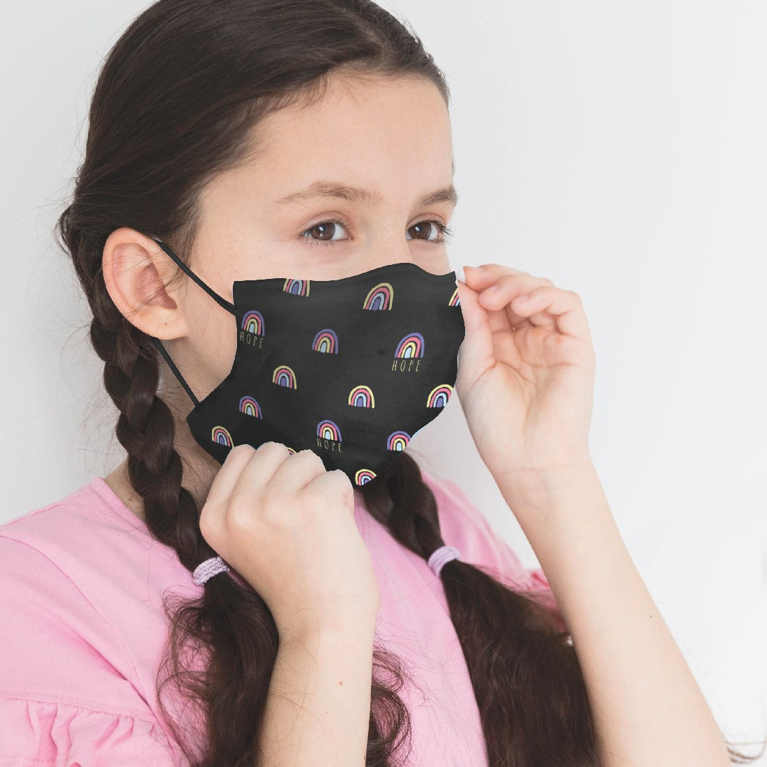 Kids Black Rainbow Barrier Mask (NSAI SWIFT 19 Compliant)