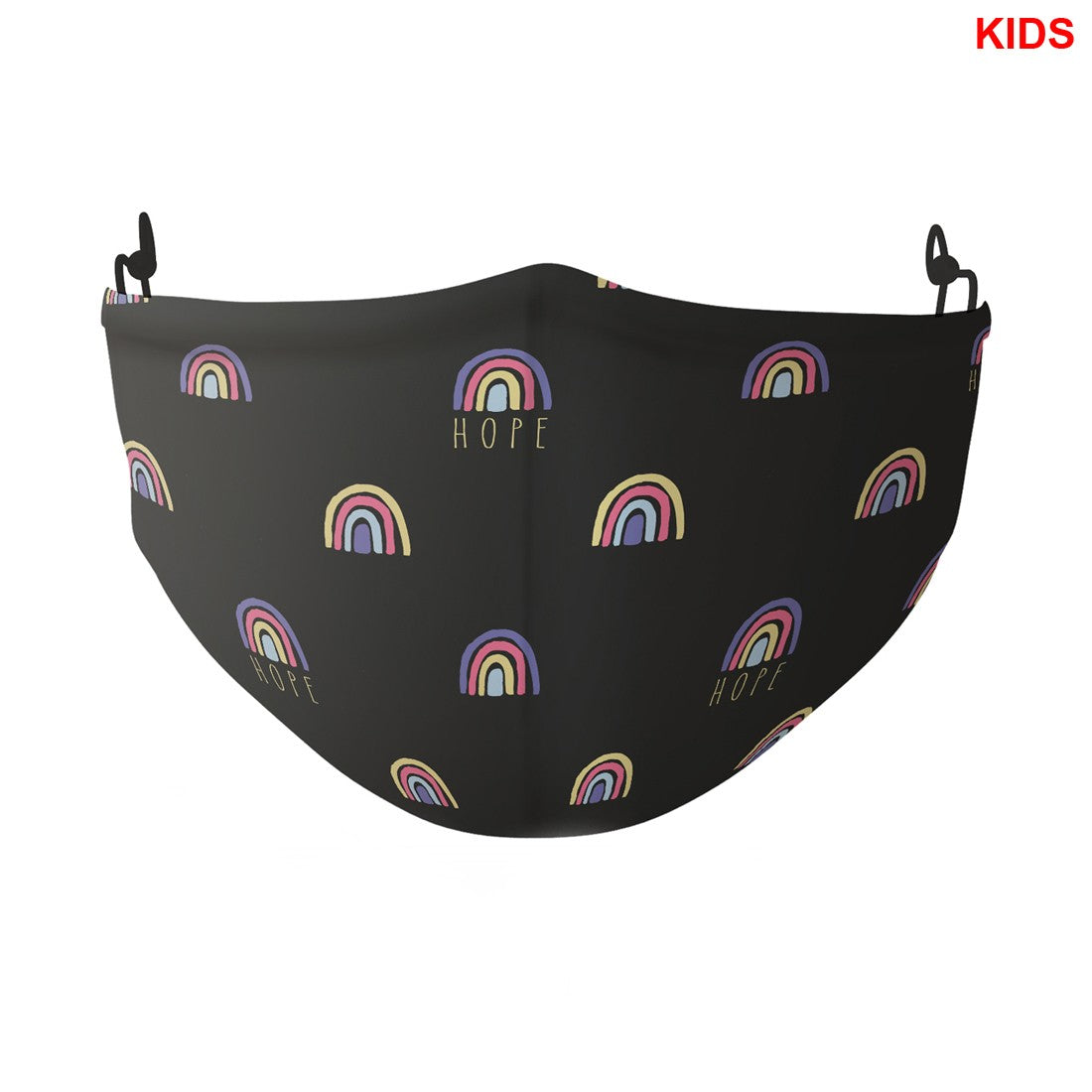 Kids Black Rainbow Barrier Mask (NSAI SWIFT 19 Compliant)