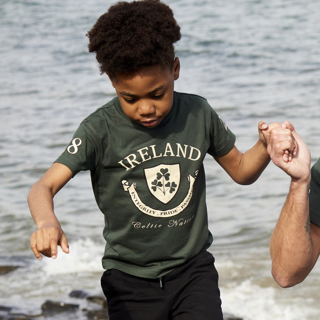 Kids Ireland Crest Bottle Green T-Shirt