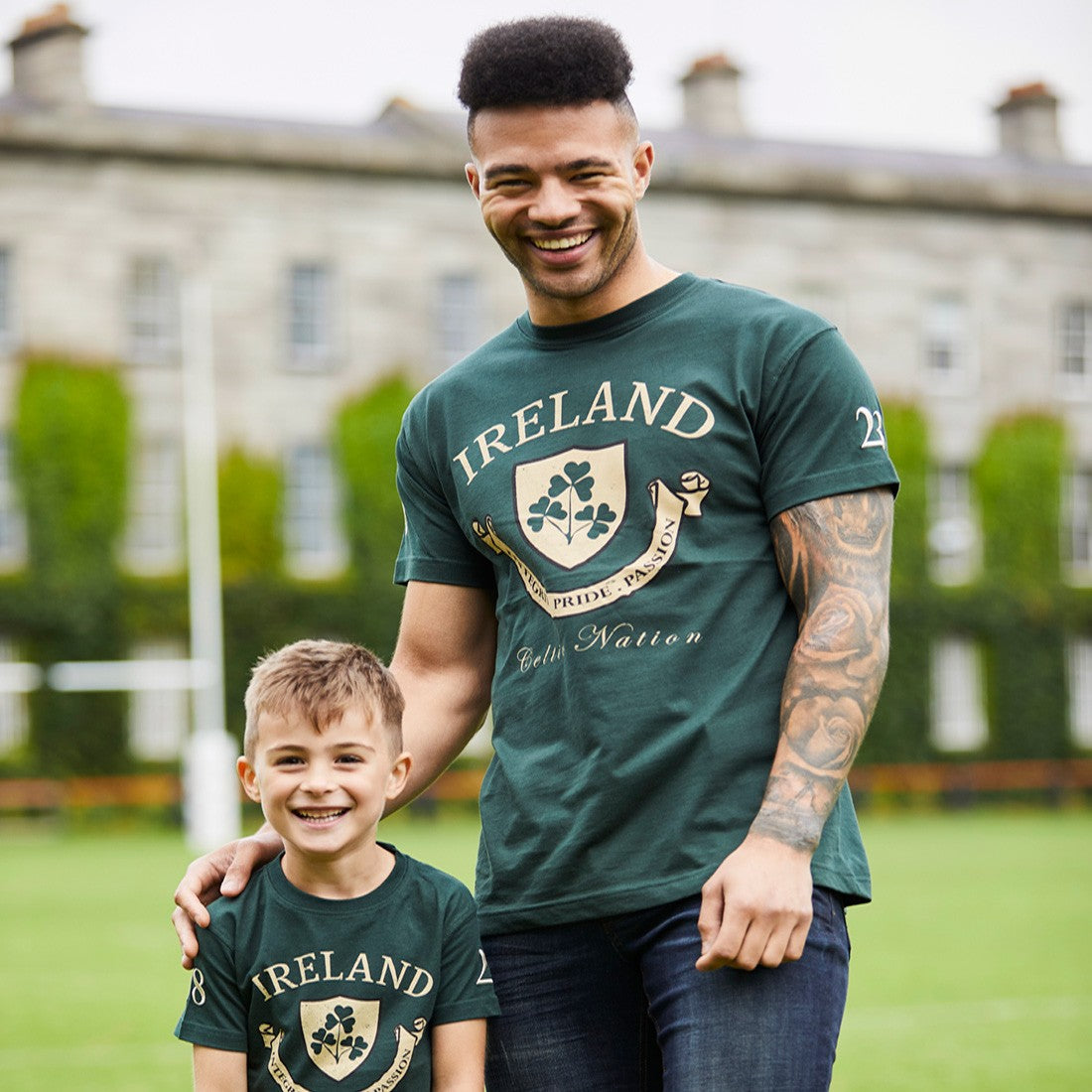 Lansdowne Ireland Crest in Bottle Green & Natural