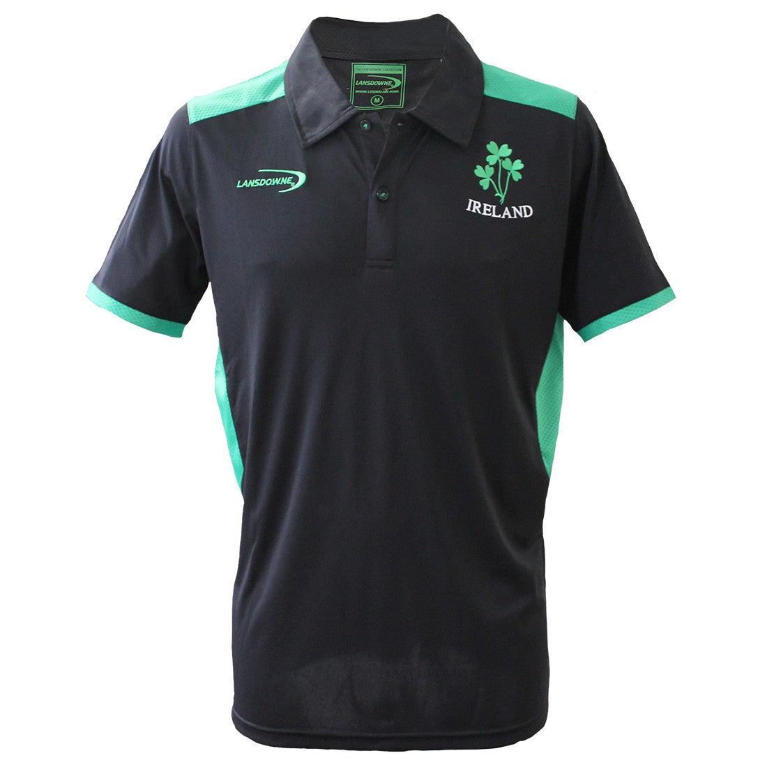 Lansdowne Ireland Performance Polo in Black & Green