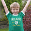 Lansdowne Ireland Ringer Kids T-shirt in Emerald Green & White