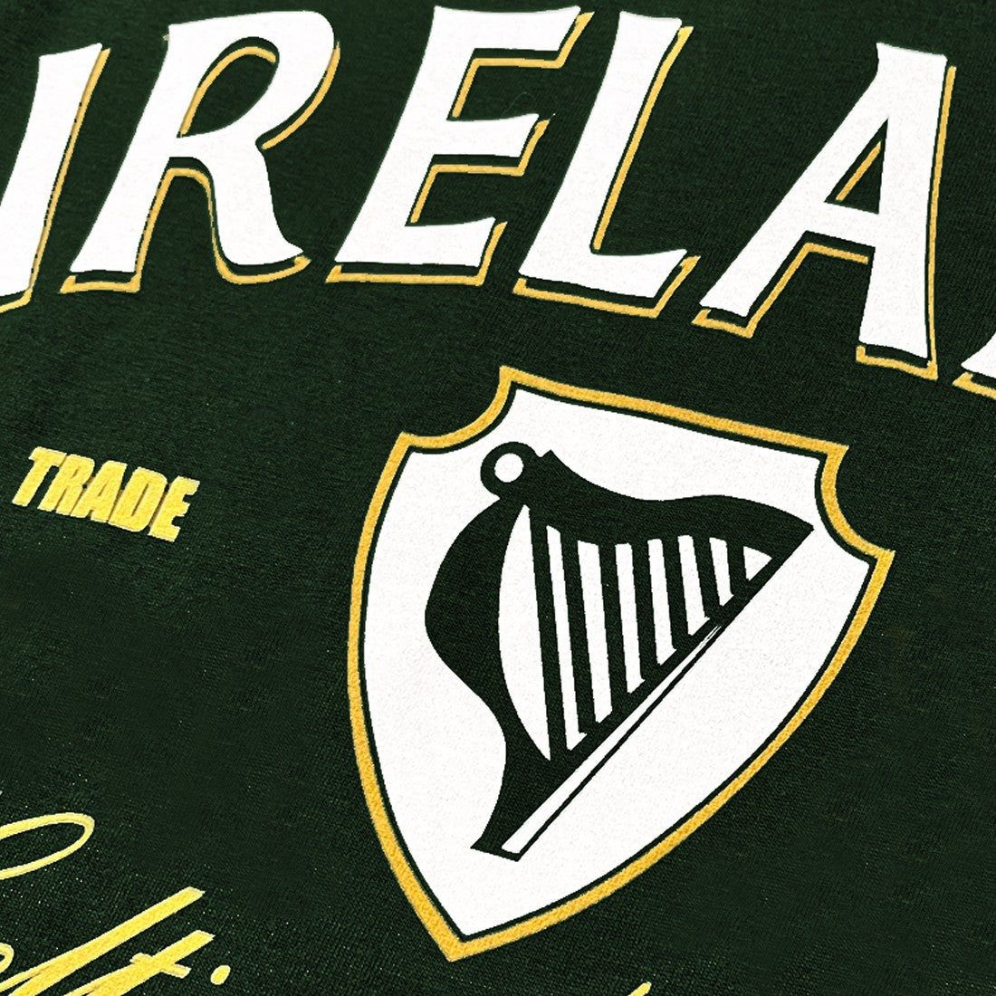 Lansdowne Ireland Ringer T-shirt in Bottle Green & White