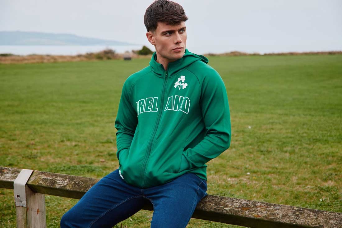 Lansdowne Ireland Zip Hoodie in Power Green