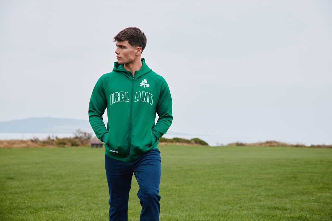 Lansdowne Ireland Zip Hoodie in Power Green