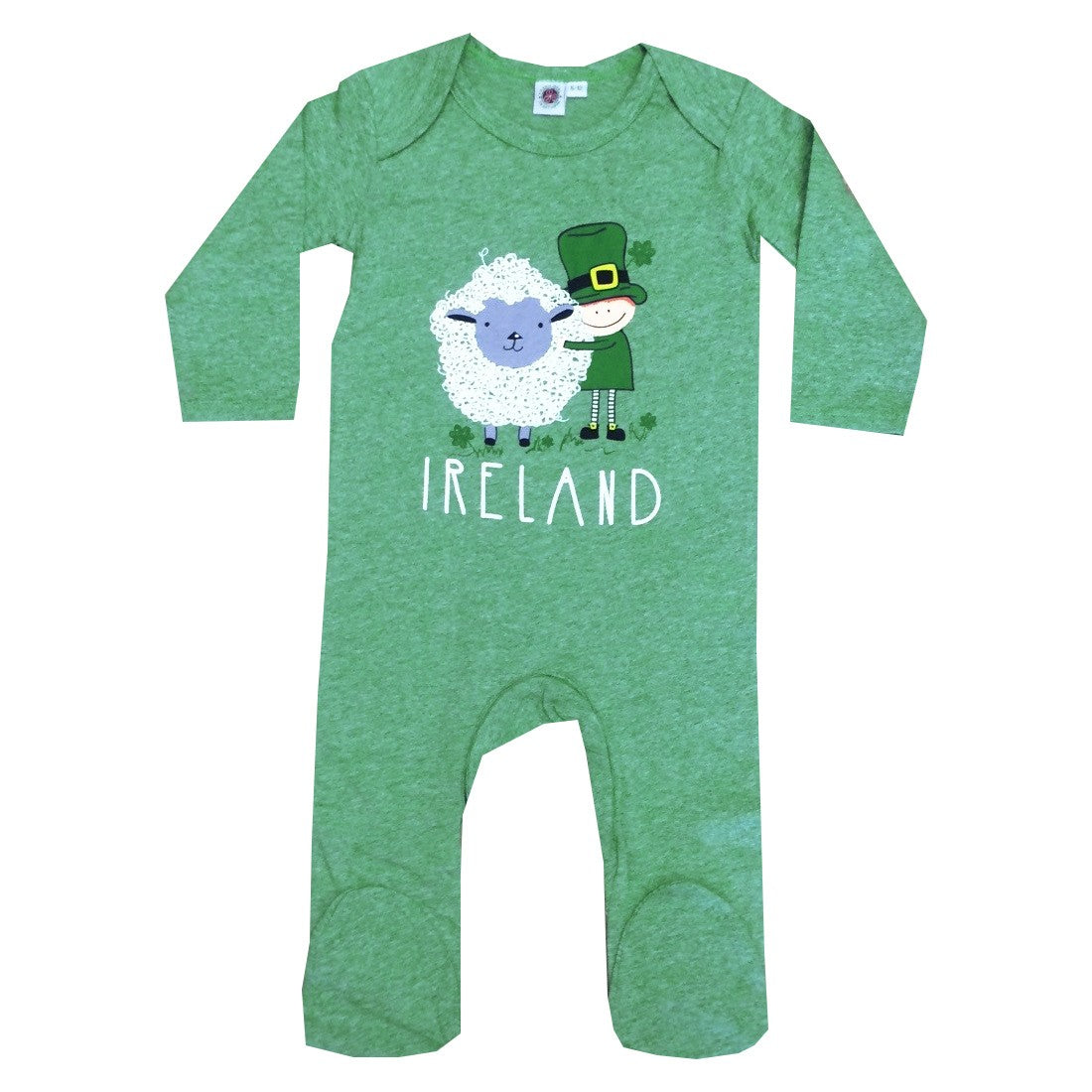 Leprechaun & Sheep Baby Romper in Green