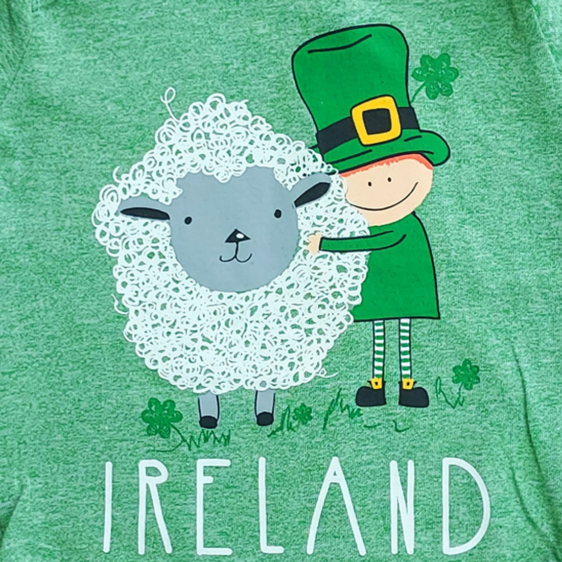Leprechaun & Sheep Baby Romper in Green
