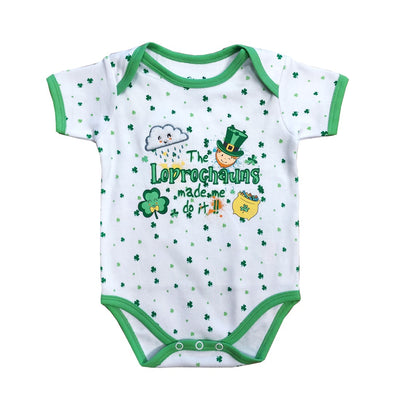 Leprechauns Baby vest in White
