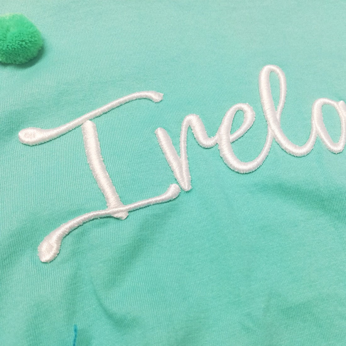 Mint Green Ireland Pom Pom Kids Knot T-shirt