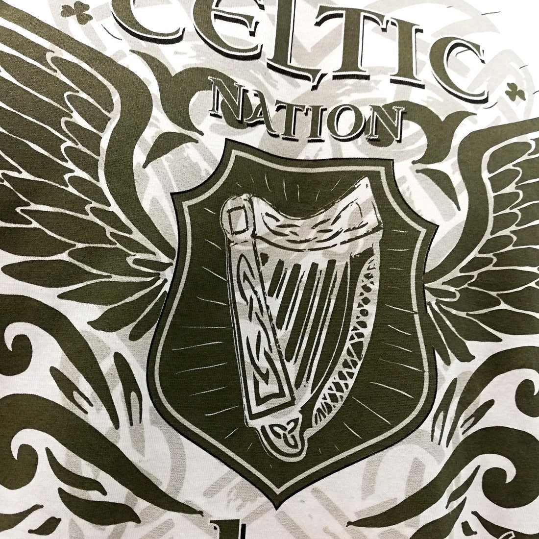 Moss Green Celtic wings Long Sleeve T-shirt