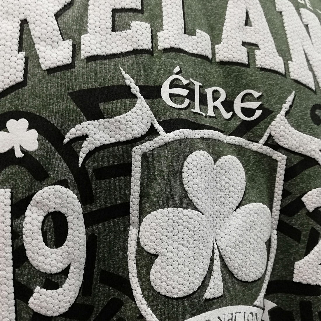 Moss Green Ireland Trademark Tape Sleeve T-shirt