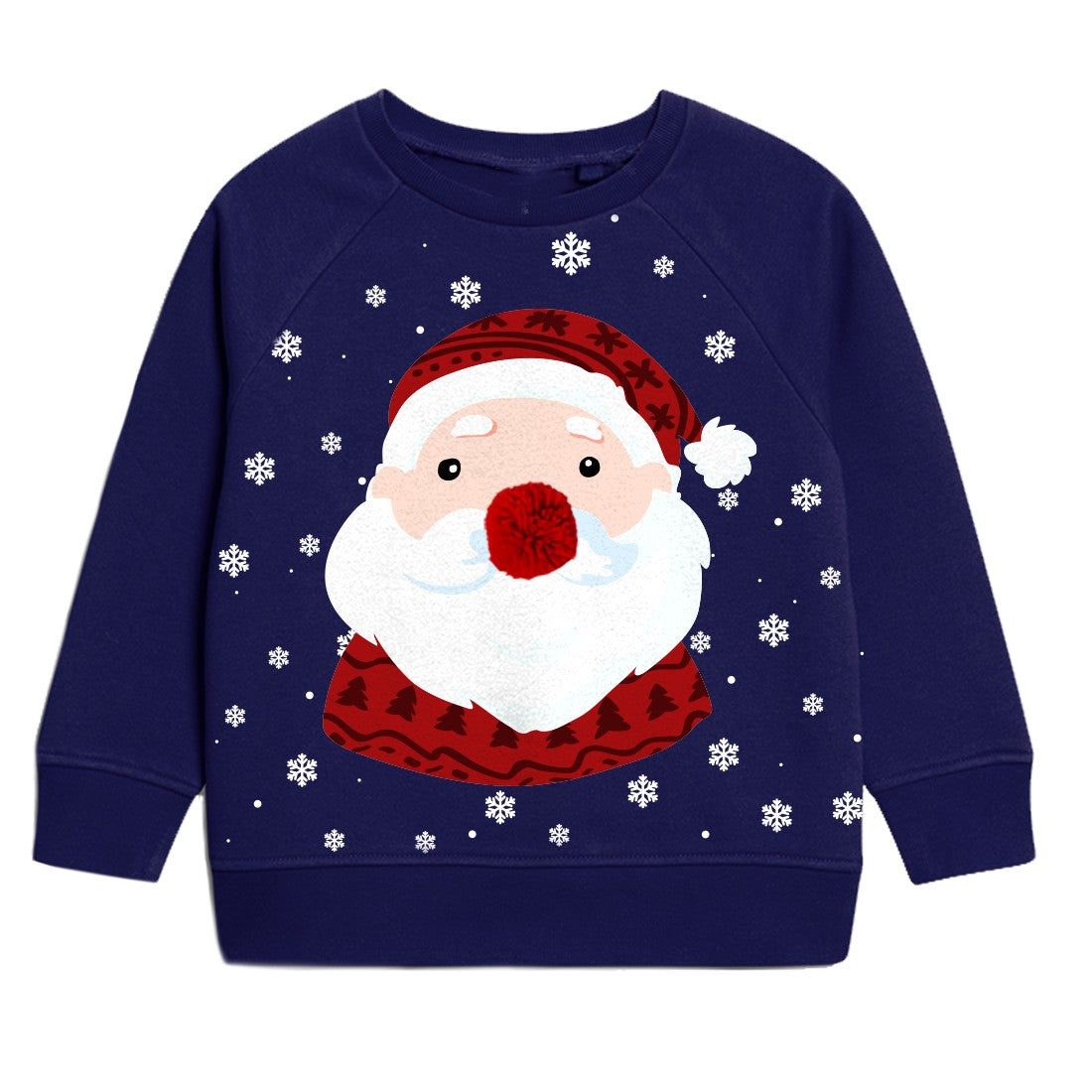 Navy Santa Bobble Kids Sweatshirt