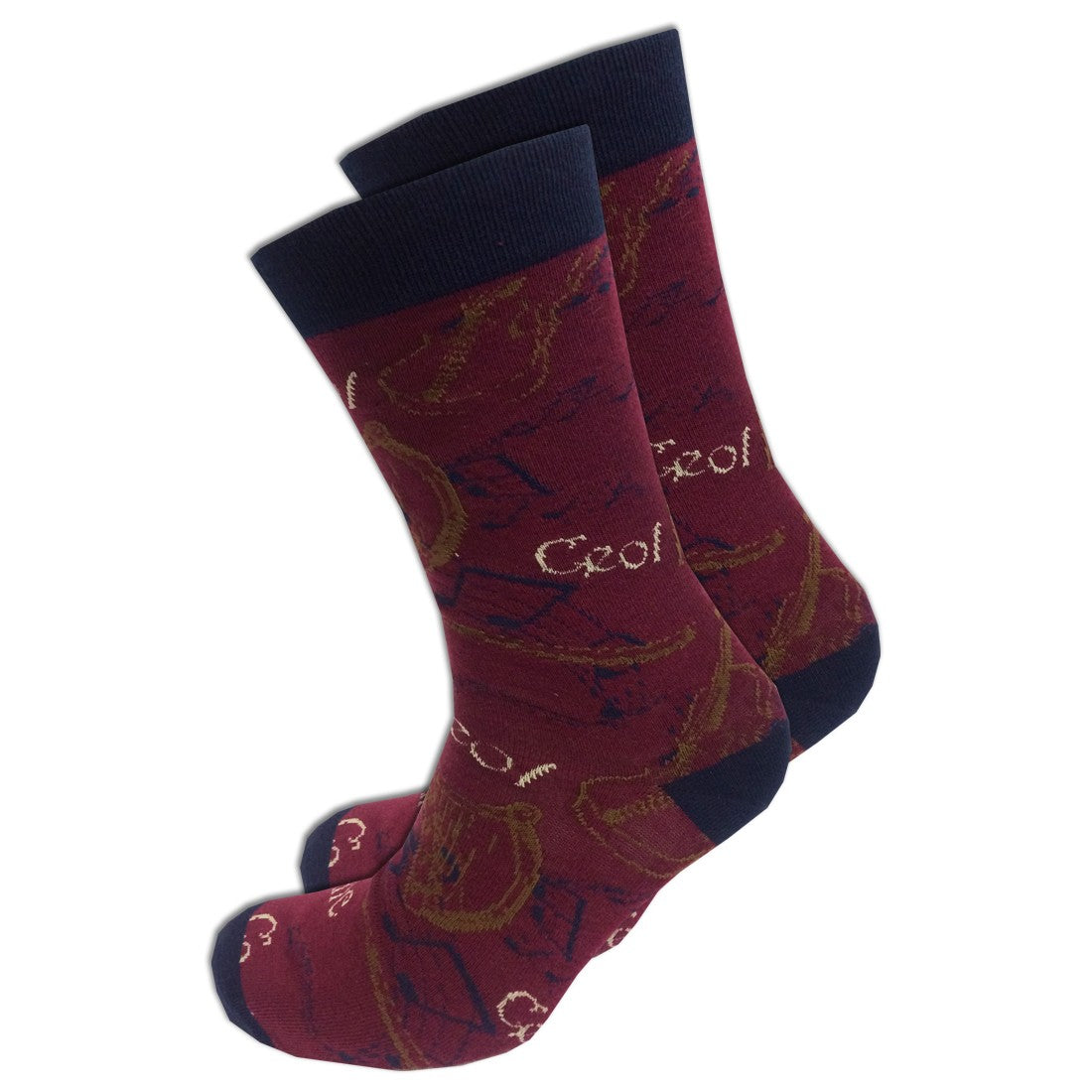 Nutty Fox "Ceol" Adult Socks in Burgandy