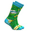 Nutty Fox "Grand" Adult Socks in Green & Blue