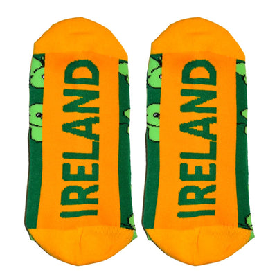 Nutty Fox "Ireland" Shamrock Adult Socks in Green & Orange