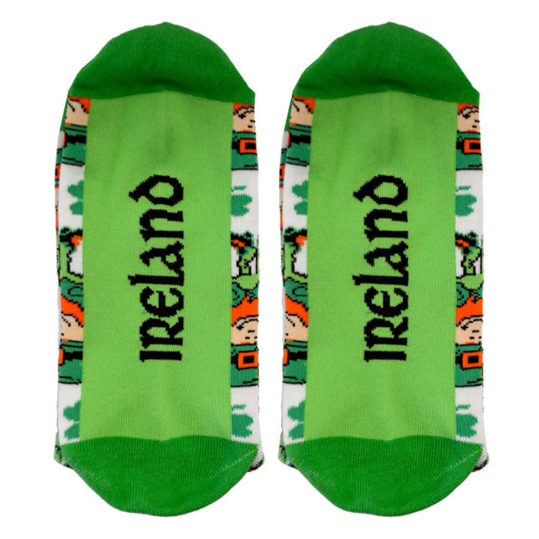 Nutty Fox Leprechaun Adult Socks in White & Green
