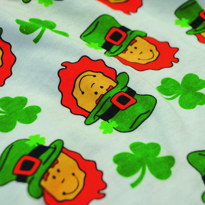 Nutty Fox Leprechaun & Shamrocks Boxer Short in White