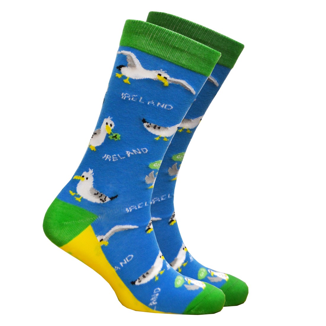 Nutty Fox Seagull Print Adult Socks in Blue