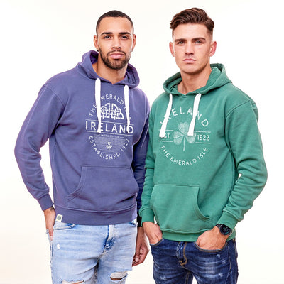 Ireland Est. 1922 Hoodie in Ocean Green