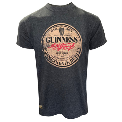 Official Guinness Acid Wash Grey T-shirt