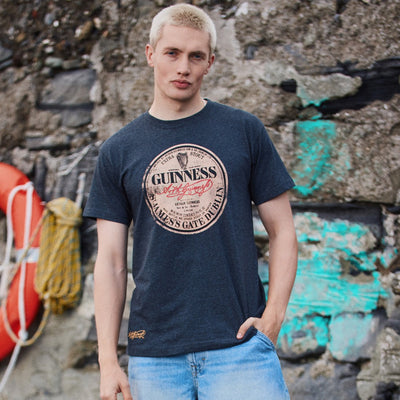 Official Guinness Acid Wash Grey T-shirt
