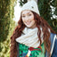 Guinness Cable and Rib Knit Snood in Natural