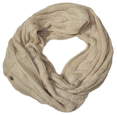 Guinness Cable and Rib Knit Snood in Natural
