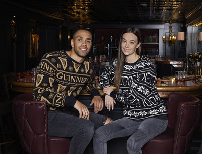 Guinness Festive Pints Knit Jumper in Black