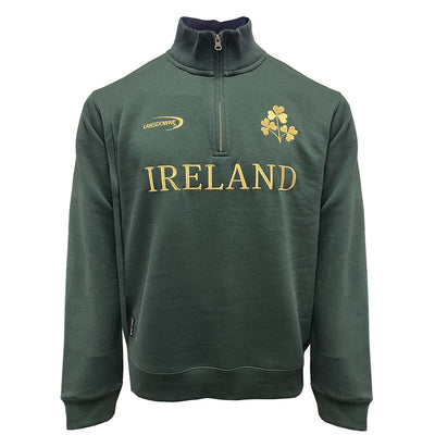 Official Lansdowne Ireland Quarter Zip Bottle Green