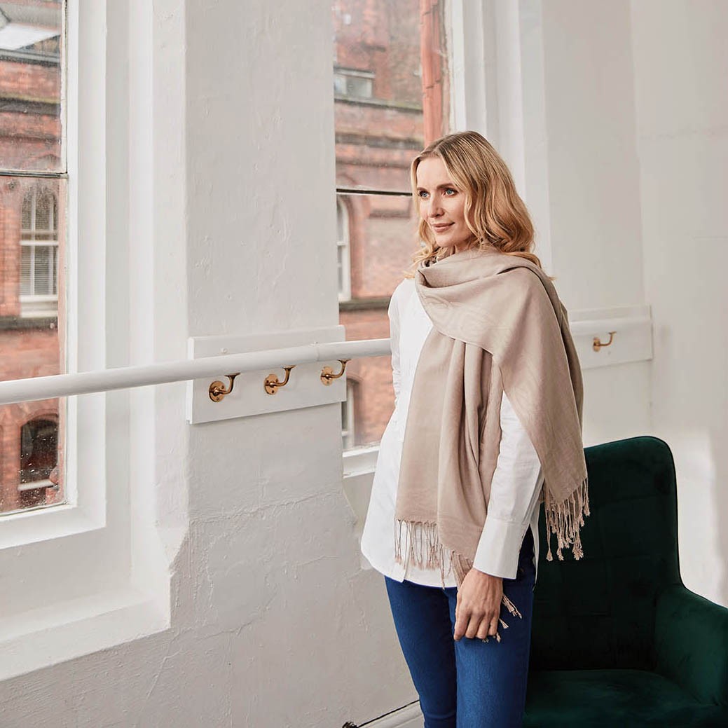 Pashmina Scarf in Taupe