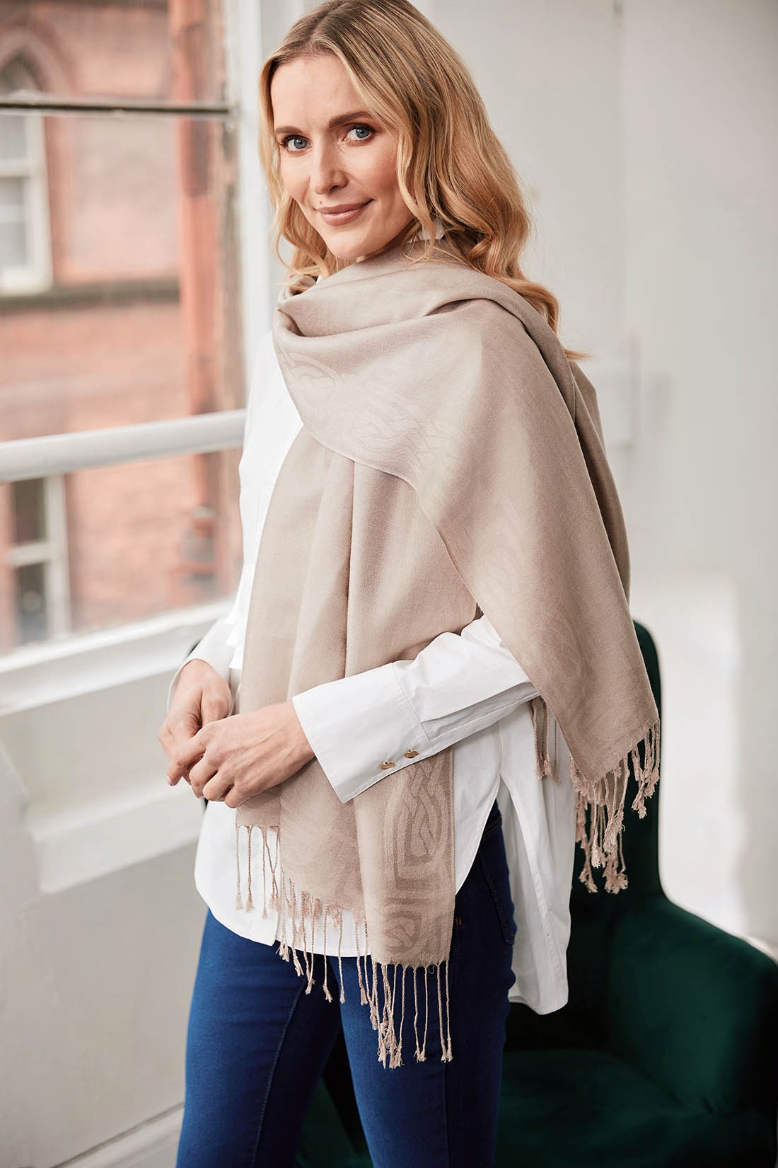Pashmina Scarf in Taupe