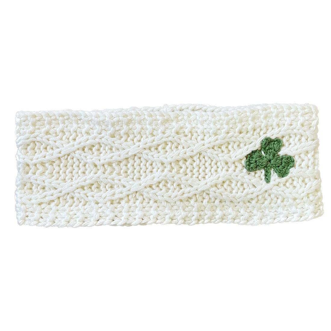 Aran Shamrock Headband in Cream