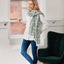 Celtic Knot Fashion Scarf in Cream & Green
