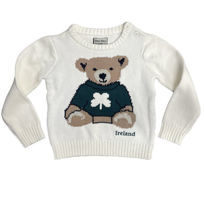Kids Bear Knitted Jumper in Cream