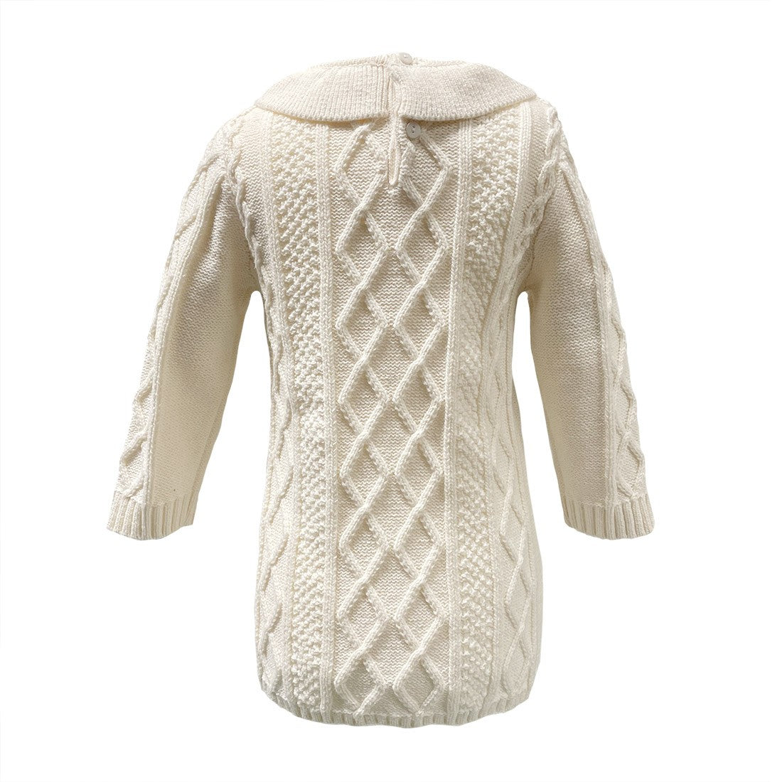 Kids Aran Shamrock Dress in Cream
