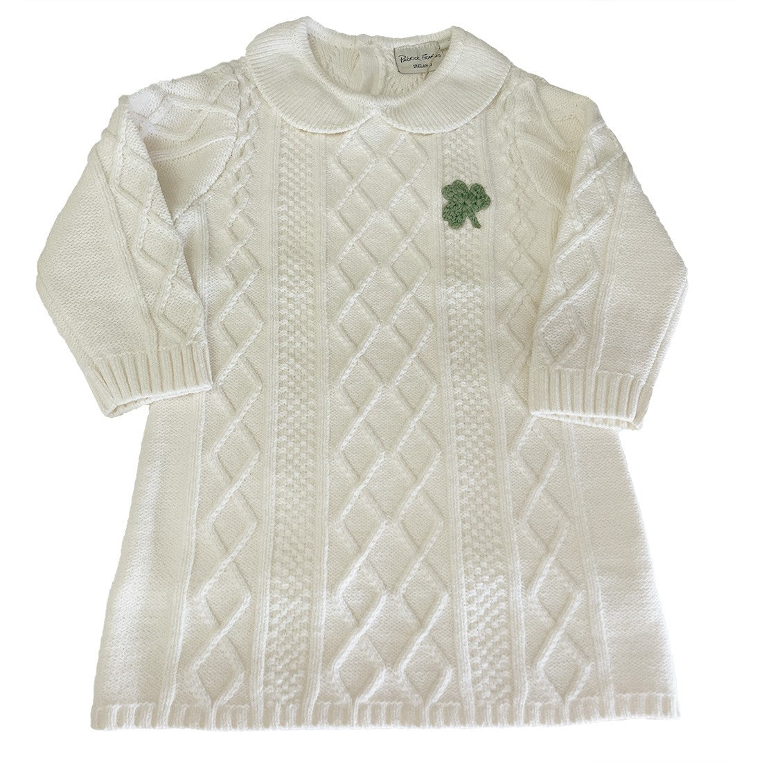 Kids Aran Shamrock Dress in Cream