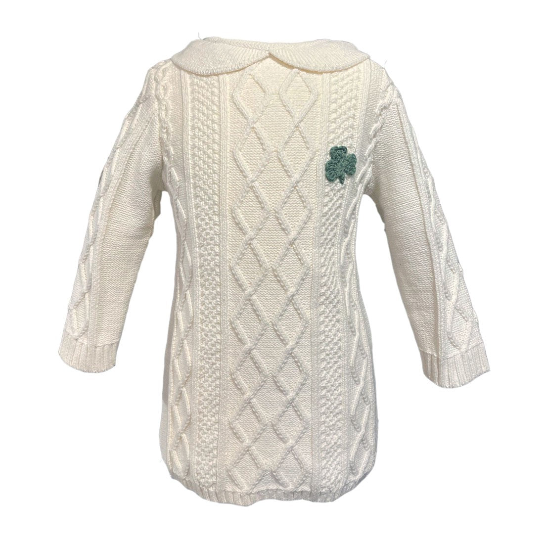 Kids Aran Shamrock Dress in Cream