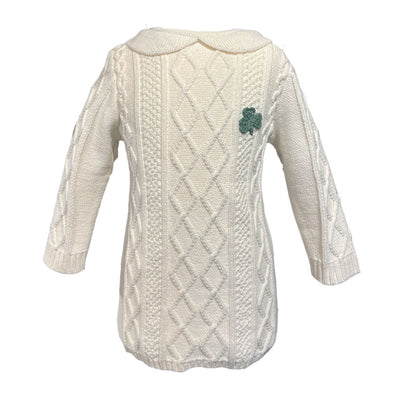 Kids Aran Shamrock Dress in Cream