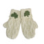 Kids Aran Shamrock Mittens in Cream