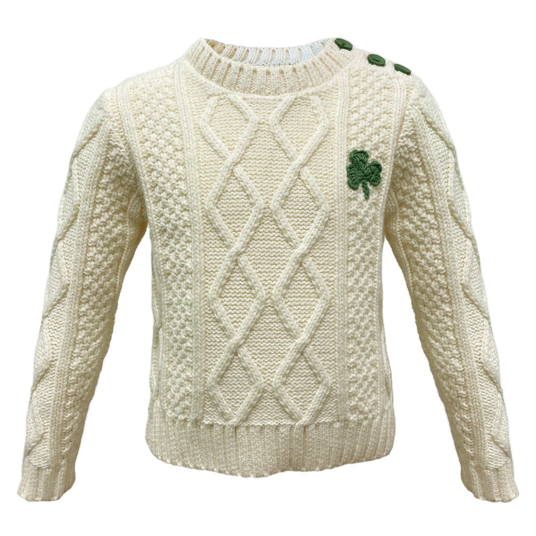 Kids Cable Aran Jumper in Cream
