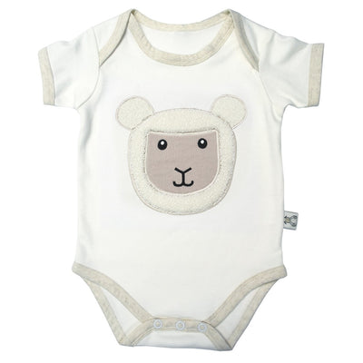 Patrick Francis Cream Sheep Organic Cotton Baby Vest