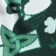 Claddagh Knit Scarf in Green & Cream