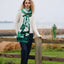 Claddagh Knit Scarf in Green & Cream