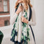 Shamrock Fashion Scarf in Cream, Green & Navy