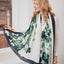 Shamrock Fashion Scarf in Cream, Green & Navy