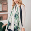 Shamrock Fashion Scarf in Cream, Green & Navy