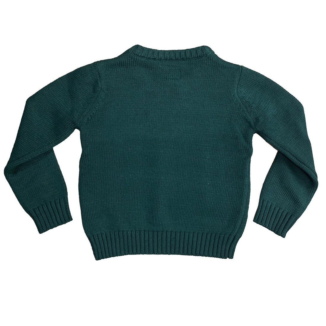 Kids Bear Knitted Jumper in Dark Green